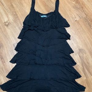 Flapper style layered black forma dress